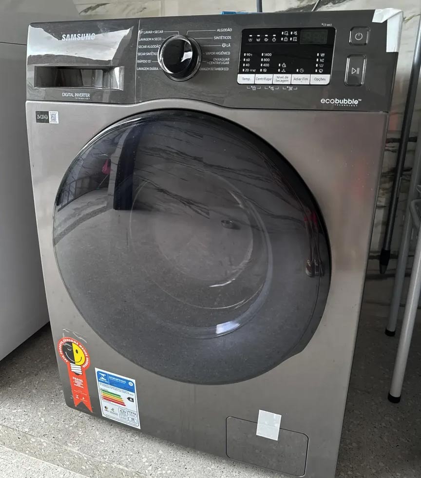 lava e seca samsung inox look wd11j6410ax com ecobubble